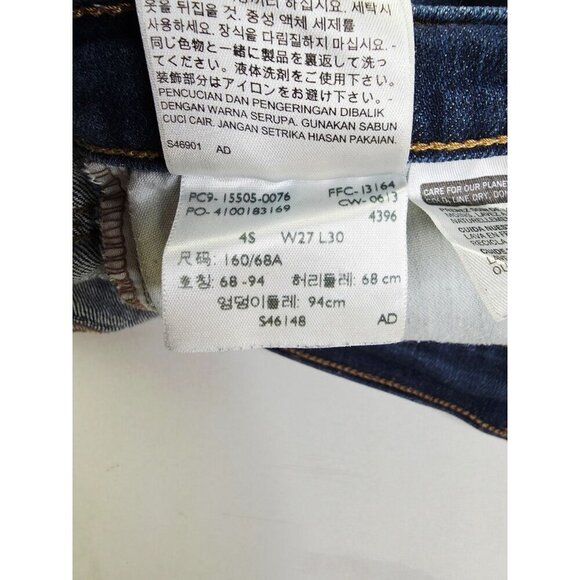 Levis 27X30 Size 4S Womens 505 Straight Leg Blue Denim 5 Pocket Logo Tag Jeans - Picture 6 of 14